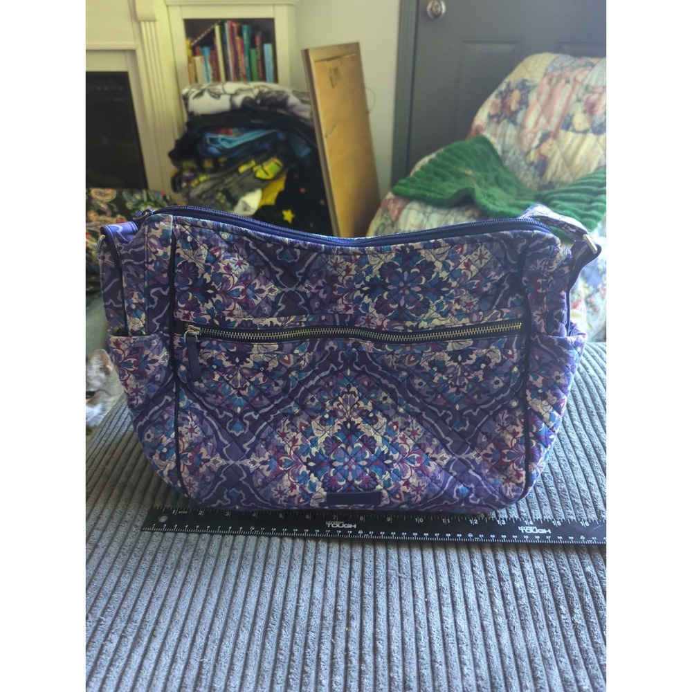 Vera Bradley Regal Rosette Iconic On The Go Crossbody Shoulder Bag Purse